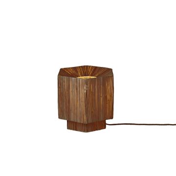 Tafellamp raffia Panama rondoctogone 28xh.26cm bruin S