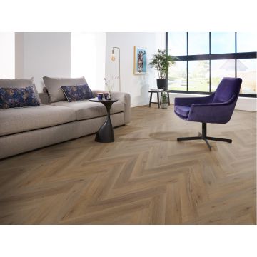 PVC Vernon Visgraat Dryback Smoky á 1,90 m² per pak