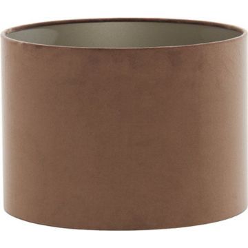 Kap cilinder 30-30-21 cm Velours chocolade bruin