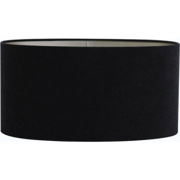 Kap ovaal recht 58-58-27 cm Velours zwart-taupe