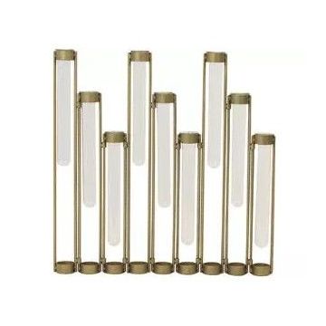 Vaas deco Tube 39 x 3 x 39 cm antiek brons