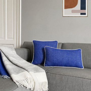 Kussen structuur blauw