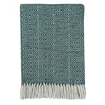 Plaid structuur gerecycled wol groen