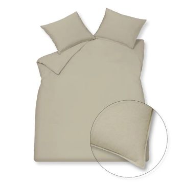 Dekbedovertreksetset Washed Cotton stone lits-jumeaux