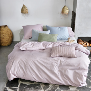 Dekbedovertreksetset Washed Cotton viola 2-persoons