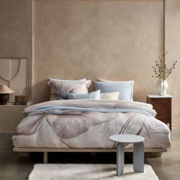Dekbedovertrekset Royal Garden cream tan lits-jumeaux