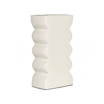 Vase Curves S Shiny Beige
