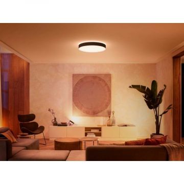 Philips Hue Enrave extra grote plafondlamp met Dimmer Switch zwart