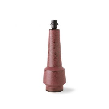 Retro stoneware lamp base purple