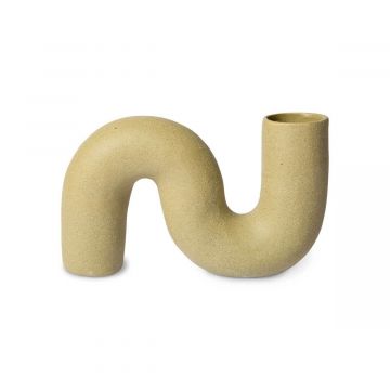 Vaas Ceramic Twisted mat olijfgroen