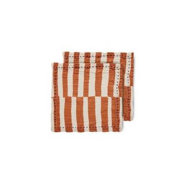 Servet striped Tangarine (set van 2)