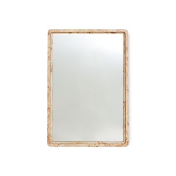 Burl wooden mirror