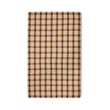 Vida check table cloth chestnut/cream (140x220cm)