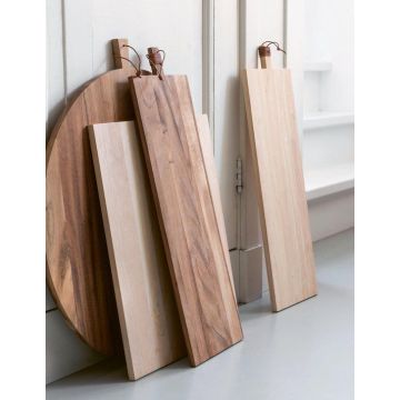 Serveerplank rubberhout naturel 21 x 60 cm