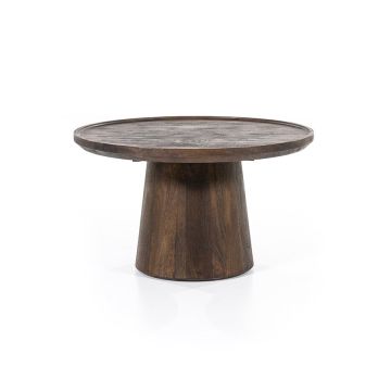 Salontafel ron 66x39 bruin