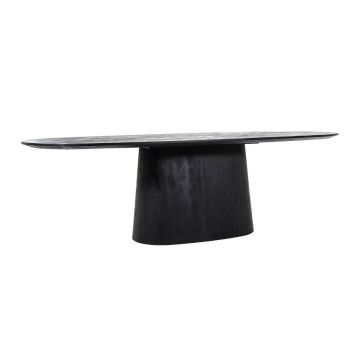 Eettafel Aron ovaal 300x110cm zwart