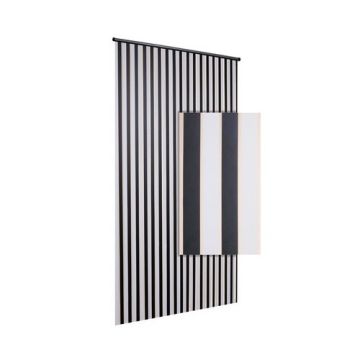 Vliegengordijn Linten HQ 2263 zwart/wit 90x220 cm