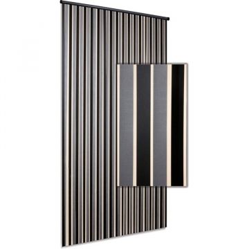Vliegengordijn Linten hQ zilver/zwart 90 x 220 cm