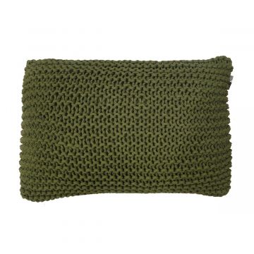 Kussen gebreid groen