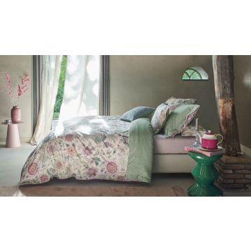Dekbedovertrekset Viva las Flores wit 1-persoons