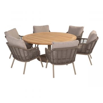 Saba table top natural teak round 160 cm H 69