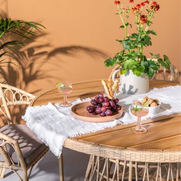Tafelloper Linen 150x50 cm wit