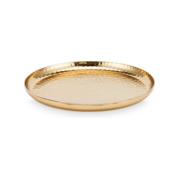 Metalen dienblad 22 cm goud