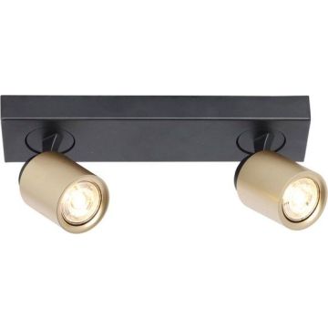 2-lichts spot razza GU-10 zwart/goud