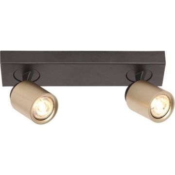 2-lichts balk razza GU-10 zwart / goud