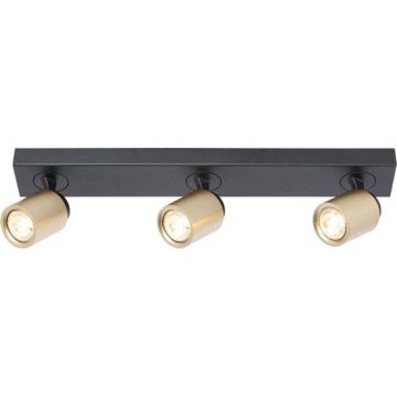 3-lichts balk razza GU-10 zwart / goud