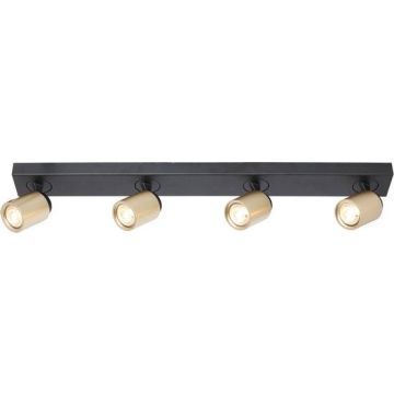 4-lichts balk razza GU-10 zwart / goud