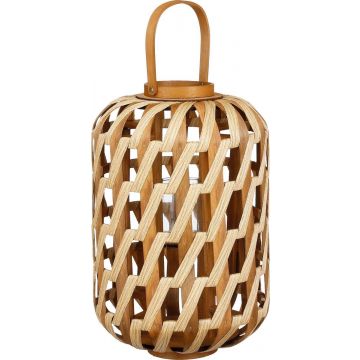 Helios windlicht bruin - h49xd31cm