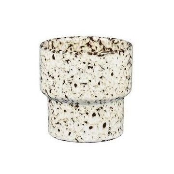 Obidos pot rond creme - h14xd15cm