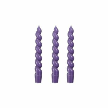 Twist dinerkaars d.blauw glaze 3 stuks - h18,5xd2,4cm