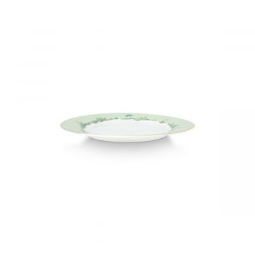Dinerbord Jolie groen gouden stippen