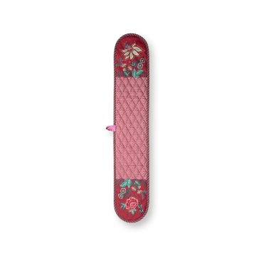 Pannenlap dubbel Flower Festival roze 94x17cm