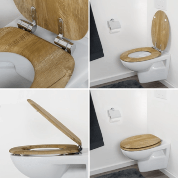 Hetta Toiletbril met deksel MDF Bruin