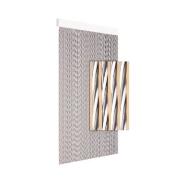 Vliegengordijn 148 Taupe/wit 90x210 cm