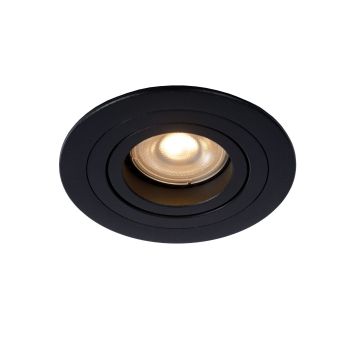 Lucide TUBE - Inbouwspot - 9 cm - 1xGU10 - Zwart