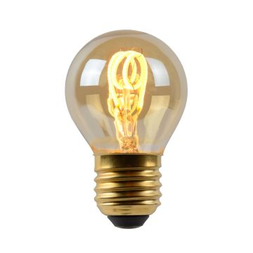 Lucide G45 - Filament lamp - 4,5 cm - LED Dimb. - E27 - 1x3W 2200K - Amber