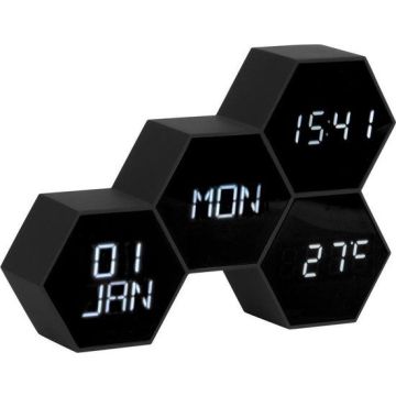 Alarm clock Six in the Mix wood black
