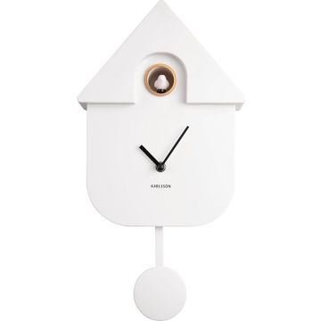 Wall clock Modern Cuckoo white