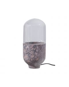 Tafellamp Asel marmer glas