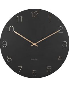 Wall clock Charm engraved numbers black