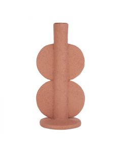 Candle holder Double Bubble terracotta