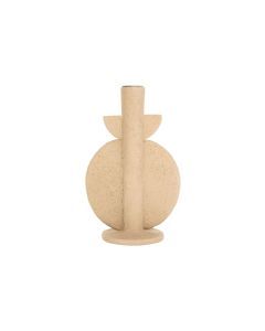 Candle holder Bubble polyresin sand brown