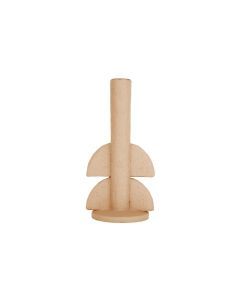 Candle holder Half Bubbles sand brown