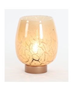 Tafellamp Sylas 15 x 15 x 19 cm glas caramel koper