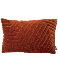 Cushion 3d new maze velvet dark maroone rust 40x60