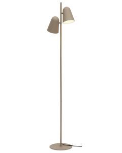 Vloerlamp ijzer Salamanca 2-kap h.145x28cm/kap 16x12cm, sand